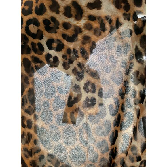 Express Brown Animal Print Blouse - Picture 4 of 4